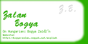 zalan bogya business card